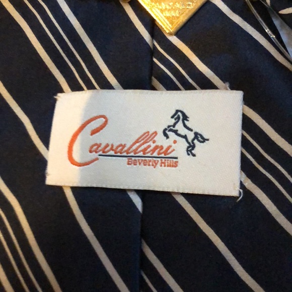 Beautiful Cavallini Beverly Hills Black and Gold Tie - Picture 3 of 7